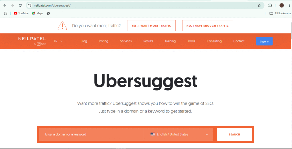 Ubersuggest